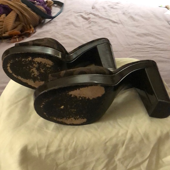 Open toe heels in brown! - Picture 4 of 4